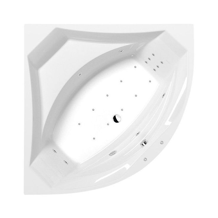 Poreamme Interia Rosana Hydro-Air, 1500x1500x490mm, 365l, valkoinen