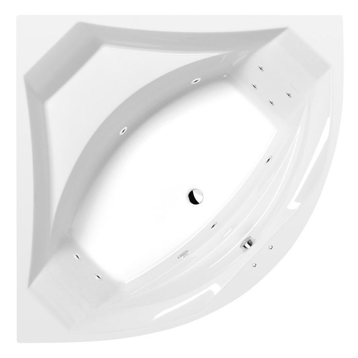 Poreamme Interia Rosana Active Hydro, 1400x1400x490mm, 290l, valkoinen