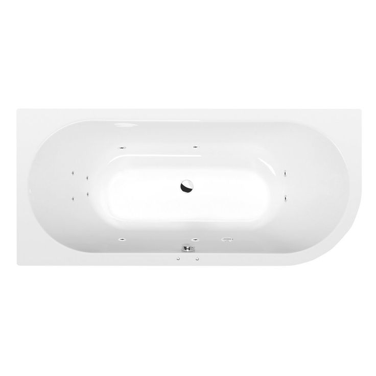 Poreamme Interia Viva Active Hydro, 1750x800x470mm, vasen, 235l, valkoinen