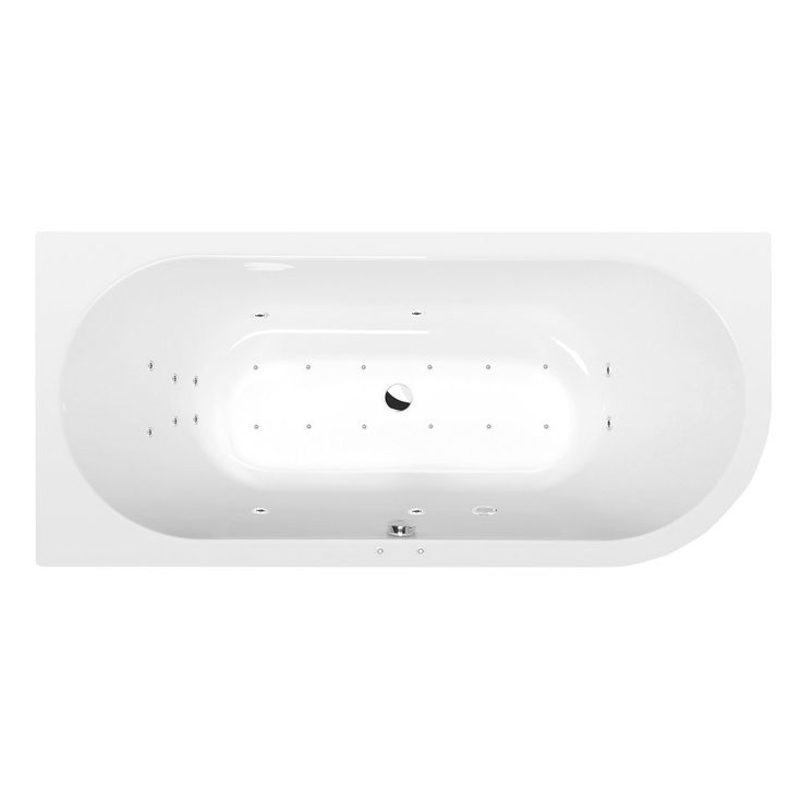 Poreamme Interia Viva Attraction Hydro-Air, 1750x800x470mm, vasen, 235l, valkoinen
