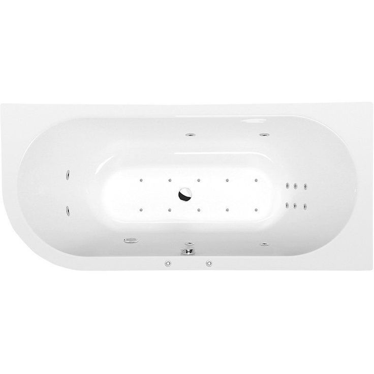 Poreamme Interia Viva R Hydro-Air, 1800x800x470mm, oikea, 267l, valkoinen
