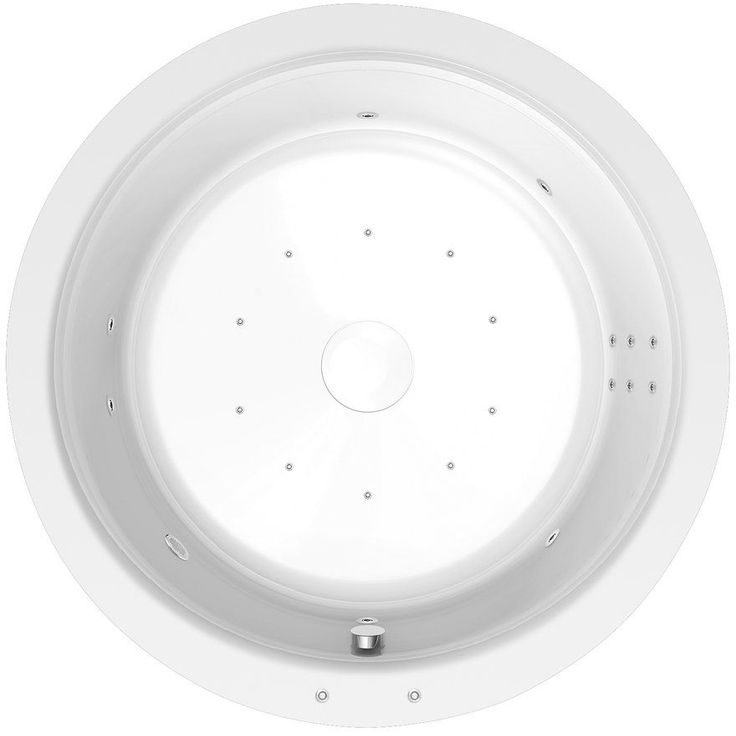Poreamme Interia Oblo Hydro-Air, 1650x1650x480mm, 465l, valkoinen
