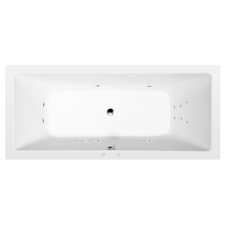 Poreamme Interia Krysta Attraction Hydro, 1800x700x390mm, 200l, valkoinen