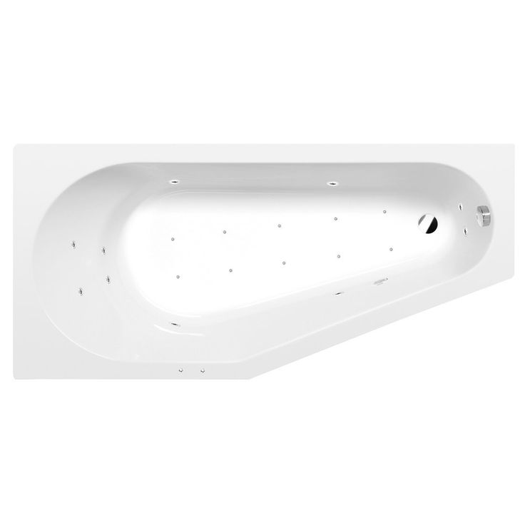 Poreamme Interia Tigra Active Hydro-Air, 1500x750x460mm, vasen, 180l, valkoinen