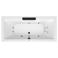 Poreamme Interia Cascata Attraction Hydro, 1850x850x450mm, 290l, musta/valkoinen