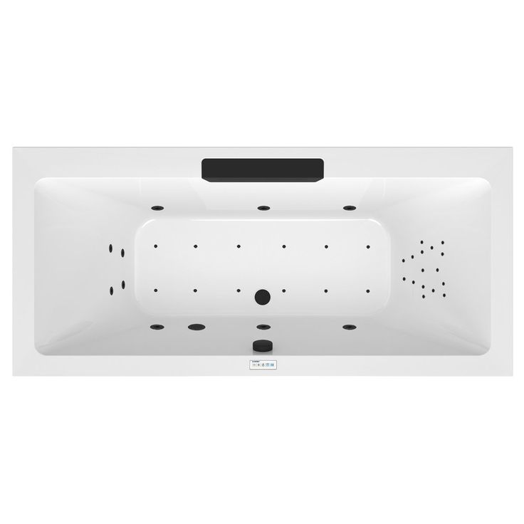 Poreamme Interia Cascata Highline Hydro-Air, 1850x850x450mm, 290l, musta/valkoinen