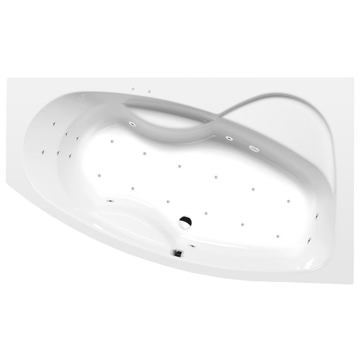 Poreamme Interia Mamba Attraction Hydro-Air, 1700x1000x440mm, oikea, 260l, valkoinen