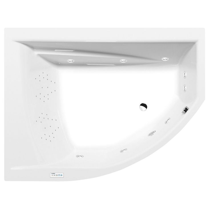 Poreamme Interia Tandem Highline Hydro, 1700x1300x500mm, vasen, 395l, valkoinen
