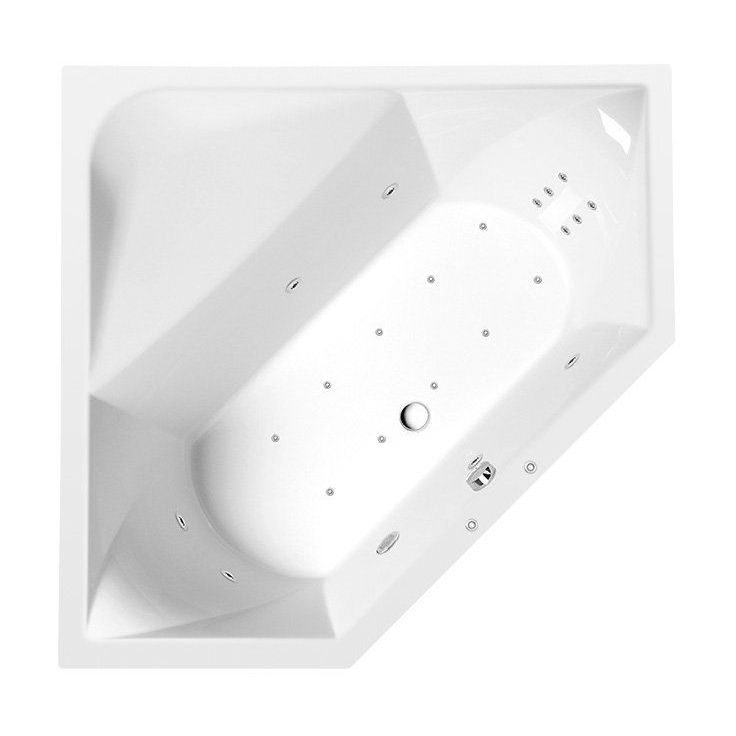 Poreamme Interia Floss Hydro-Air, 1450x1450x500mm, 300l, valkoinen