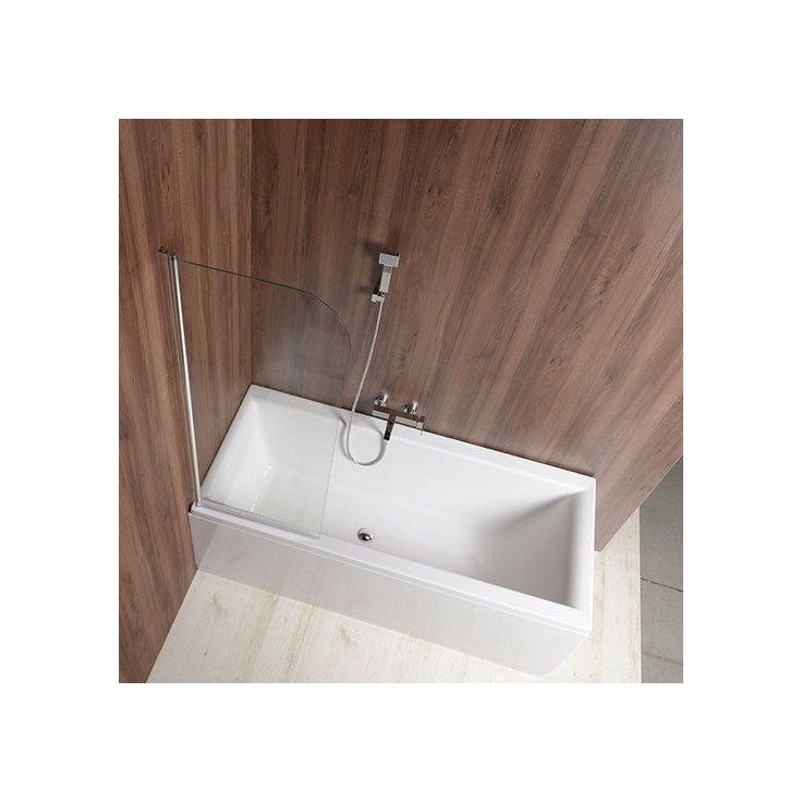 Ammeseinä Interia Vilma, 600x1400mm, kirkas lasi, kromi