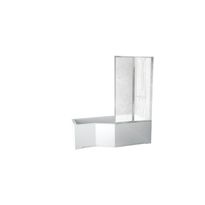 Ammeseinä Interia Premium Beta 2, 800 x 1400 mm, suorakulmaiselle ammeelle, kromattu alumiini, kirkas turvalasi