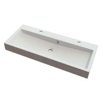 Pesuallas Interia Orinoko, komposiittikivi, kaksi hanareikää, 1000 X 420 X 100 mm, Verkkokaupan poistotuote