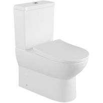 WC-istuin Interia Jalta, huuhtelukaulukseton, soft-close-kannella, kaksoishuuhtelu