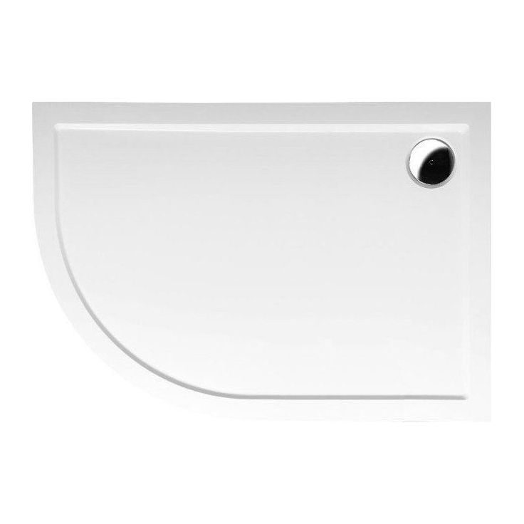 Suihkunurkan kaareva akryyliallas Interia Pluto 1000x800x150 mm oikea
