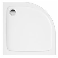 Suihkukulman allas Interia S0028-SET, kivimassa, 90x90cm, valkoinen