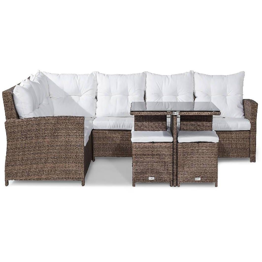 Oleskeluryhmä James, vasen, 9-istuttava, ruskea