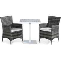 Parvekeryhmä Tunis, 2 Thor nojatuolia, harmaa