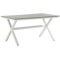 Ruokapöytä Tunis ristijaloilla, 150cm, 4-istuttava, harmaa
