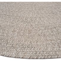 Pyöreä villamatto NOKOHOME Ilta Ø133cm kudottu beige