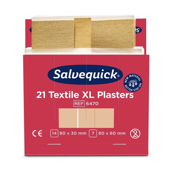 Iso kangaslaastari Cederroth Salvequick, 6 x 21 kpl