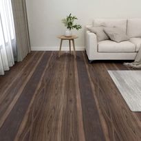 Itsekiinnittyvä lattialankku 55 kpl PVC 5,11 m² tummanruskea