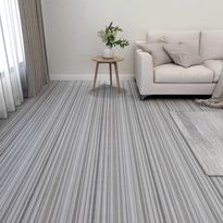 Itsekiinnittyvä lattialankku 55kpl PVC 5,11m² vaaleanharmaa