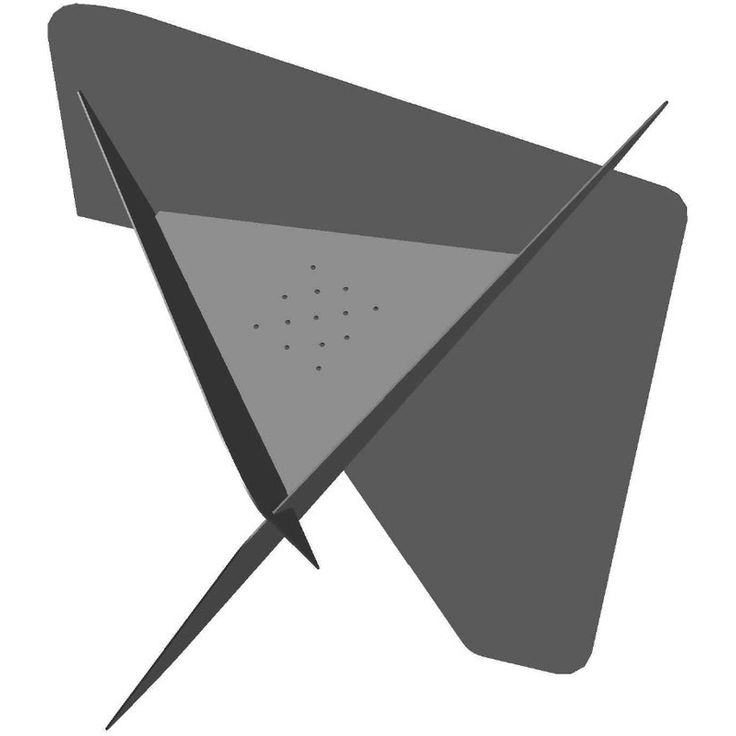 Tulisija Jabo Triangel 64x64x54cm, sis. Corten rasva-altaan