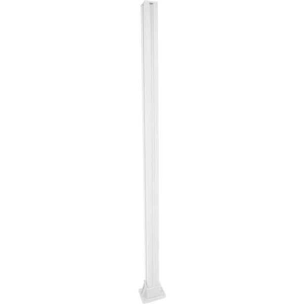 Aitatolppa Jabo aidalle 68x68x1700 mm valkoinen, sisältää jalan/kannen