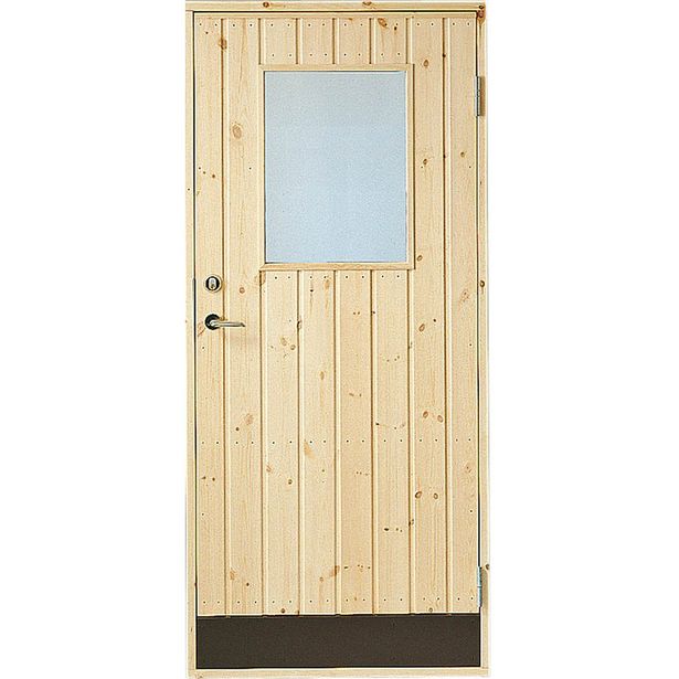 Varaston ovi Jabo 10° suora paneeli, lasi oikea 90x200cm 2-lasi