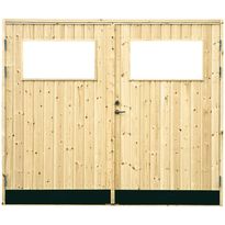 Autotallin ovi Jabo 10° suora paneeli, lasi 250x210cm sis. 2kpl ovisalvat