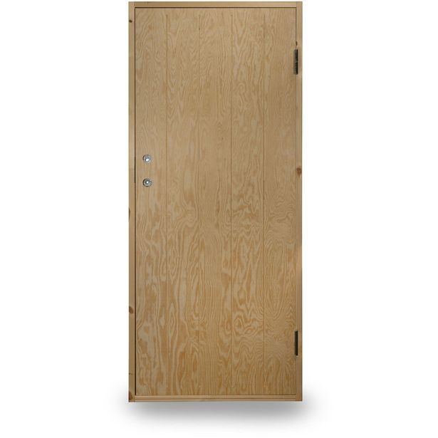 Kylmävaraston ovi Jabo Ljusdal 80x190cm oikea, käsittelemätön urajyrsitty vaneri
