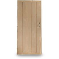 Lämpimän varaston ovi Jabo Ljusdal 90x200cm oikea, käsittelemätön urajyrsitty vaneri