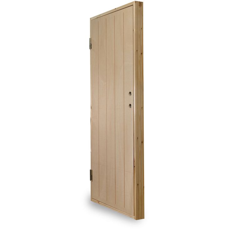 Lämpimän varaston ovi Jabo Ljusdal 90x200cm vasen, käsittelemätön urajyrsitty vaneri