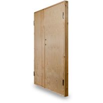 Kylmävaraston pariovi Jabo Ljusdal 150x190cm, käsittelemätön urajyrsitty vaneri