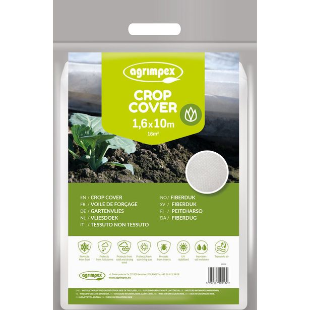Kuitukangas Jabo Agrimpex 1.6x10m valkoinen (17g/m²)