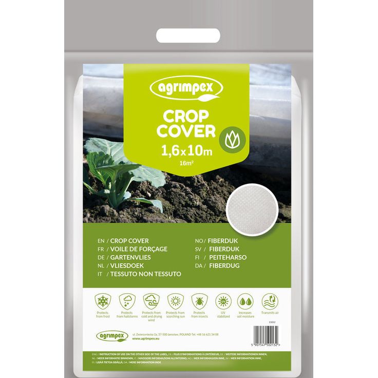 Kuitukangas Jabo Agrimpex 1.6x10m valkoinen (17g/m²)