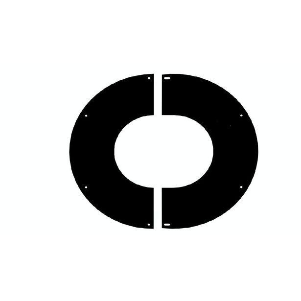 Sisäkaton peitelevy Jeremias, musta, 0-15 astetta, Ø150 mm