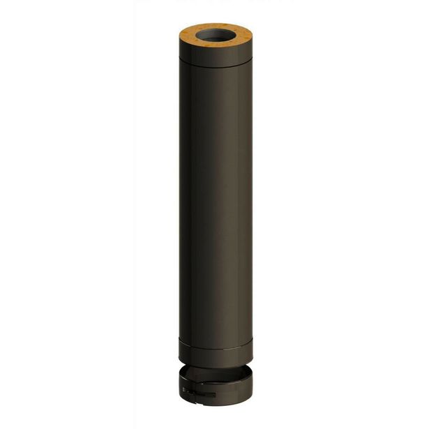 Jeremias Saunan Piippu ECO, 1000 mm jatko-osa Ø115 mm, musta, Verkkokaupan poistotuote