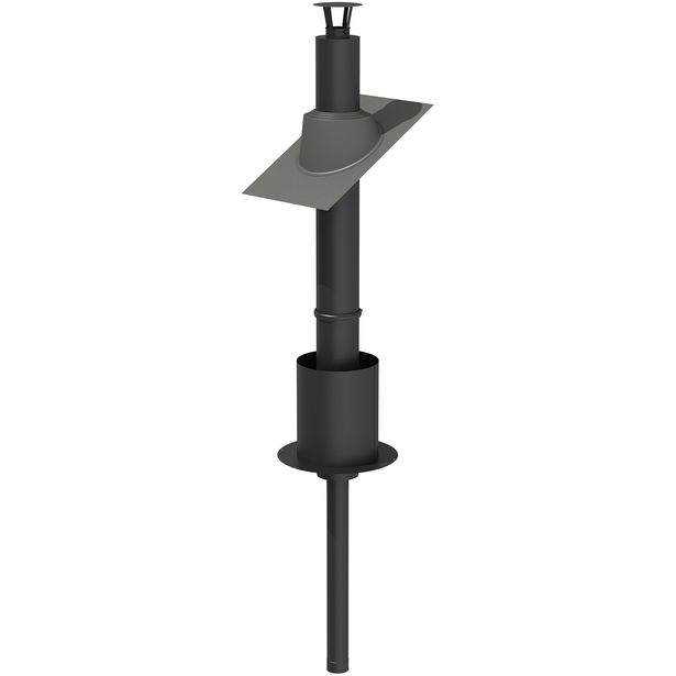 Jeremias Saunan Piippu ECO, Ø115 mm, 2,5 m, musta, Verkkokaupan poistotuote