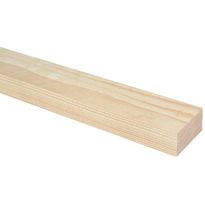 Vajaasärmäinen rima JR-Wood PL/VL, 22x50mm, puuvalmis, eri vaihtoehtoja