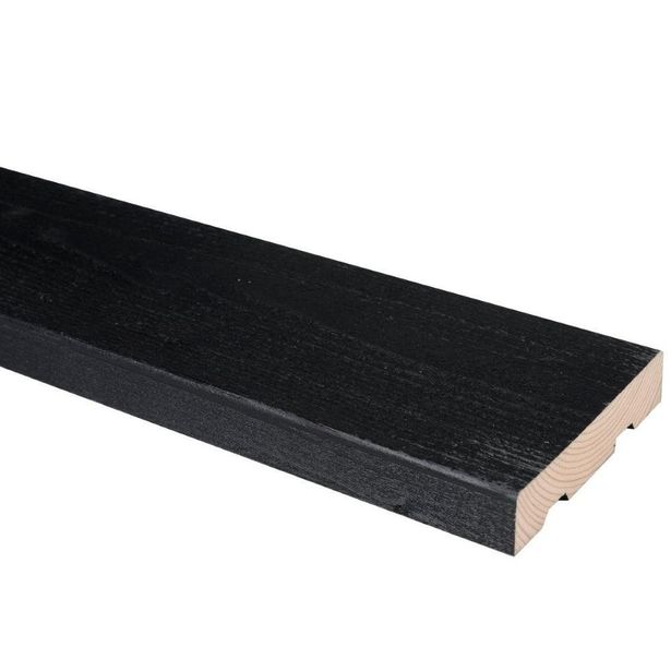 Ulkoverhouslauta JR-Wood, 21x95x5400mm, pintamaalattu, musta, RR33/RAL 9005