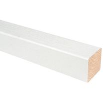 Mitallistettu rima JR-Wood, 48x48x5400mm, pintamaalattu, valkoinen