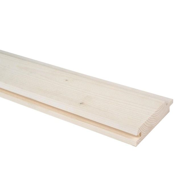 Ulkoverhouspaneeli JR-Wood UTV, 23x95x4500mm, pohjamaalattu, valkoinen, päätypontattu