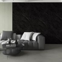 Sisustuslevy Järnvik Decoration SPC Obrion, 4x960x2800mm, musta marmorikuosi