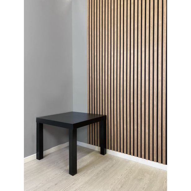 Seinäpaneeli Järnvik Glorio 269 3D, 21x122x2600mm, musta/tammi