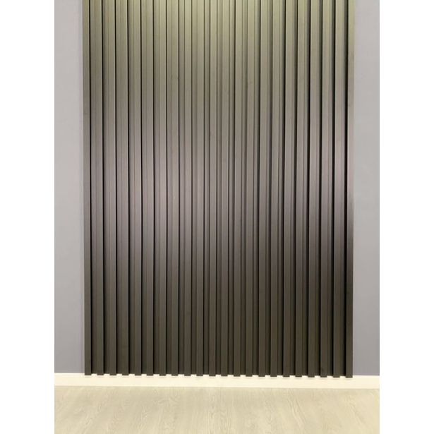Seinäpaneeli Järnvik Nox 7401, 3D, 21x122x2600mm, mattamusta