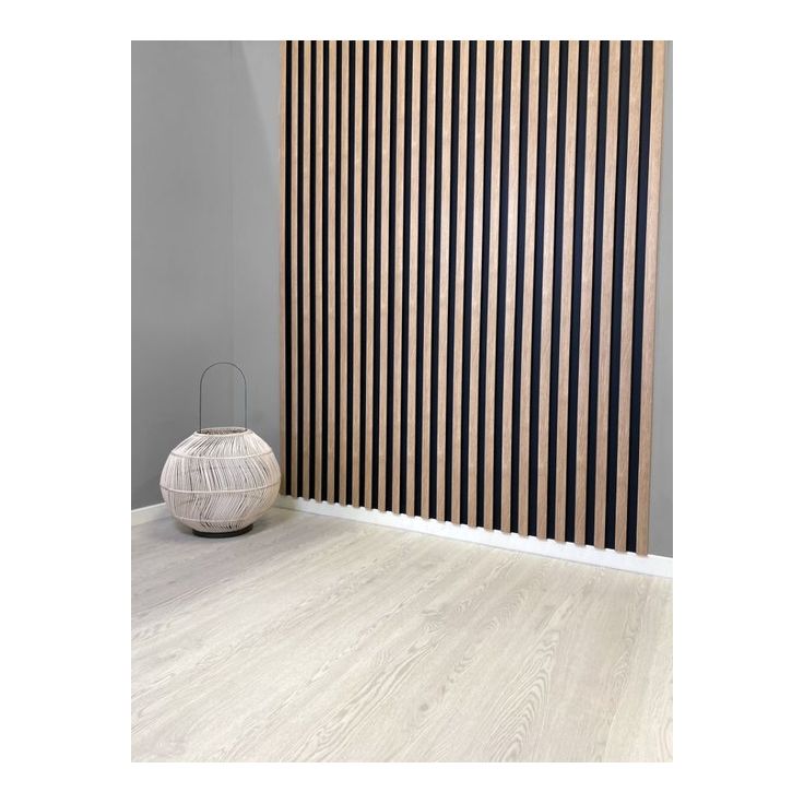 Seinäpaneeli Järnvik Fagus 7401 3D, 21x122x2600mm, musta/tammi