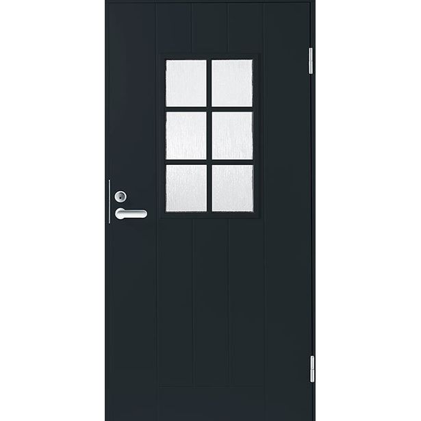 Ulko-ovi Swedoor Basic B0015, tummanharmaa, kuviolasi