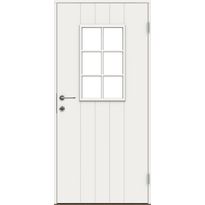 Ulko-ovi Swedoor Basic B0015, valkoinen, kuviolasi