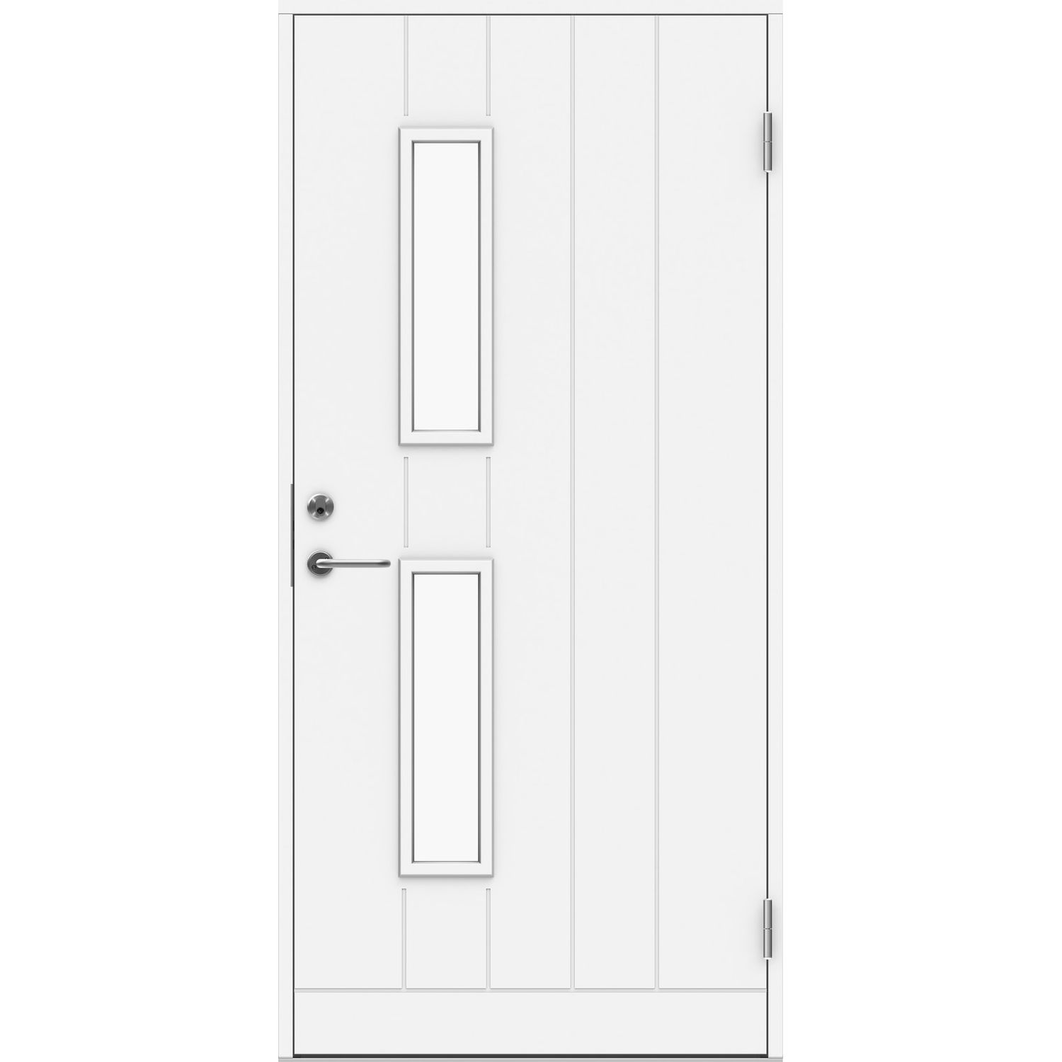Ulko-ovi Swedoor Basic B0028, valkoinen, kuviolasi
